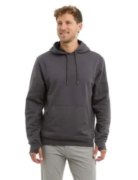 Osborn Solid Hoodie Graphite S Men - PELAGIC - FashionsVida