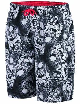 Star Wars Swimming Shorts Trooper Allover Black / White / Lava Red 4-5 Years Boys - Speedo - FashionsVida