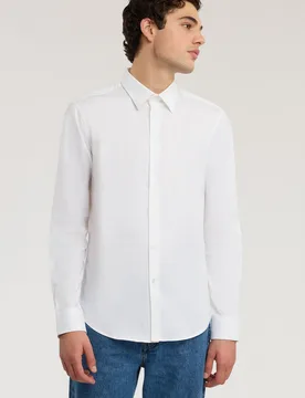 Camicia slim fit uomo bianco - Trussardi - FashionsVida