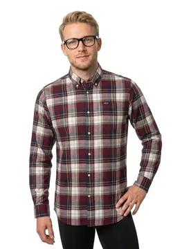 Camicia A Maniche Lunghe Crossfell Tailored Merlot 2XL