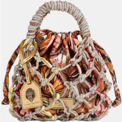 Bolso pequeño de macrame crystal