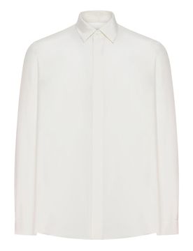Camicia In Seta Con Abbottonatura Nascosta
