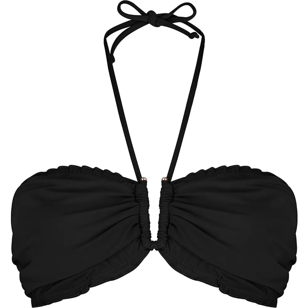 Top de bikini de capacidad atado al cuello en color - Dolores Cortés - FashionsVida
