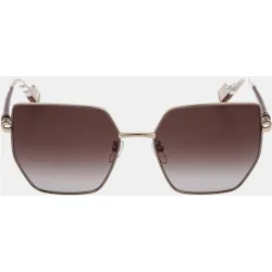 Gafa de sol de mujer geometrica en metal con lente degradada