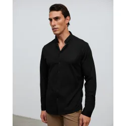Camisa non iron de hombre corte regular azul marino