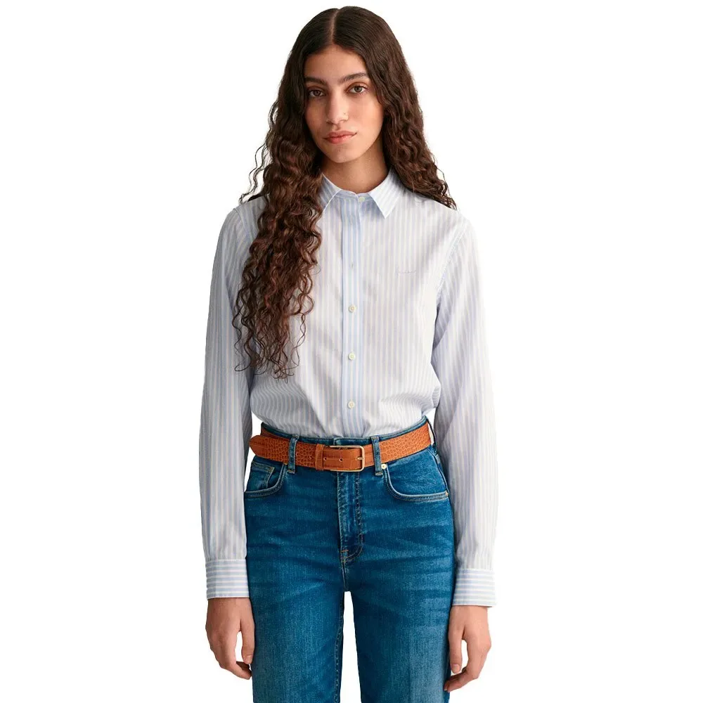 Camicia A Maniche Lunghe 30021 Light Blue 32 - Gant - FashionsVida
