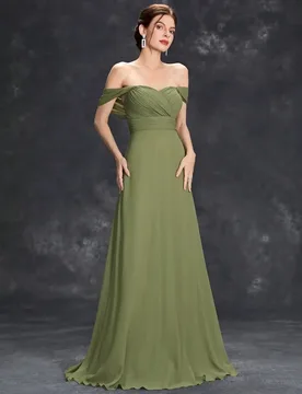 Light green off-shoulder design. Slim-fit gown outlines curves, showing elegance - Aliexpress - FashionsVida
