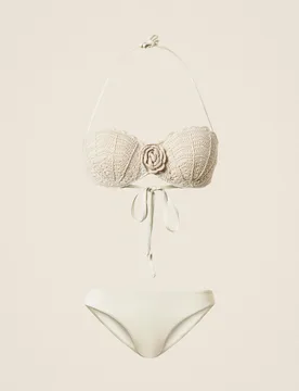 Haut de maillot de bain bandeau en crochet et slip brésilien - TWINSET - FashionsVida