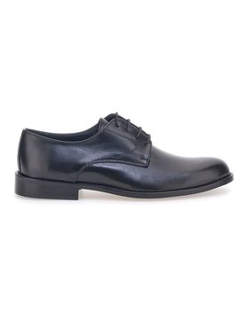Scarpe Stringate Nere In Vera Pelle 7720 45