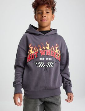 Felpa con cappuccio Hot Wheels - grigio scuro