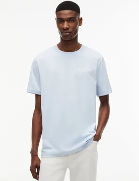 Mens T-Shirt In Light Grey Cotton - Size Large - Tommy hilfiger - FashionsVida