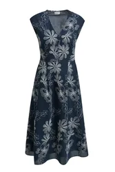 SLEEVELESS MIDIDRESS W V-NECK female
