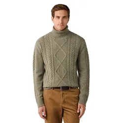 Maglione A Collo Alto Hm7000289 Olive Green M