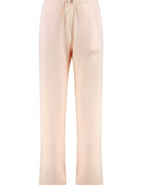 Cotton Track Pants with Adjustable Waistband for Women