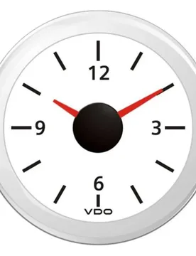 View Line H:m Double Lens Single Scale Round Clock Instrument 12v White 52 mm unisex - VDO - FashionsVida