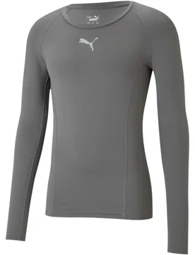 Mens Liga Baselayer Tee Ls T-Shirt In Smoked Pearl - Grey - Size 2xl - Puma - FashionsVida