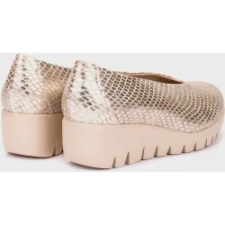 Zapatos con cuña de mujer en piel