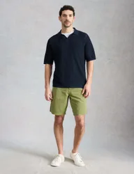 Cotton Rich Knitted Polo Shirt Navy male