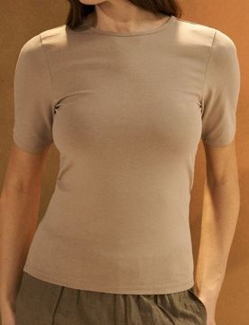 Blusa con scollatura sulla schiena - caffè