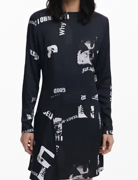 Damen KLEID Schwarz 25WWVW29_NE2000