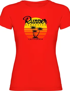 Maglietta A Maniche Corte Runner Athletics Red L - Kruskis - FashionsVida