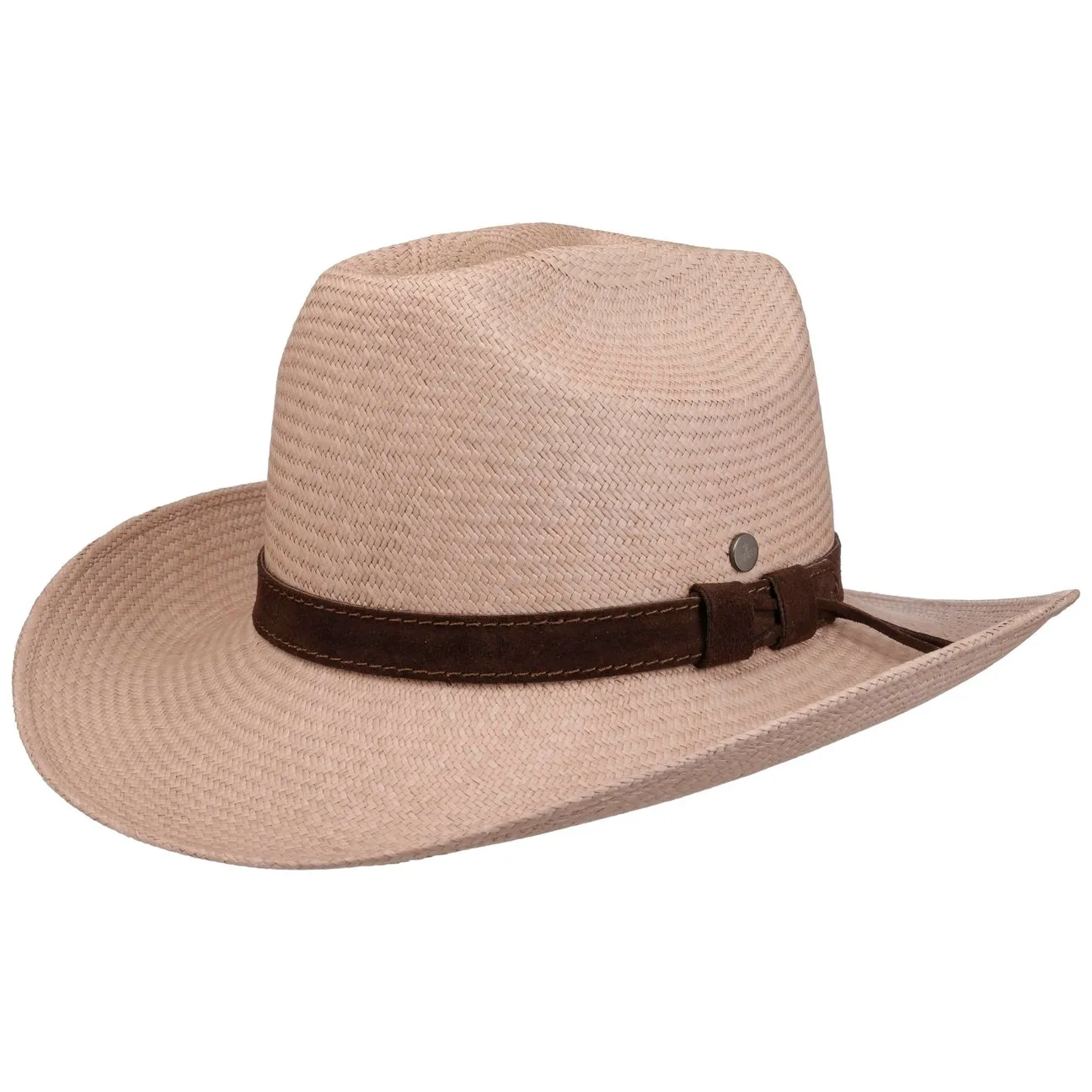 Tortilla Western Panama Hat by - light brown - Size: M (57-58 cm) - Lierys - FashionsVida