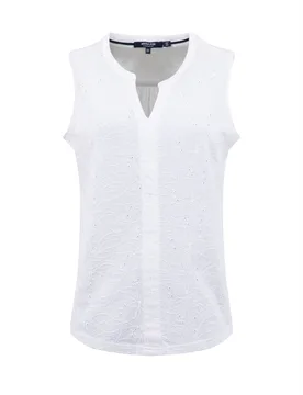 Weird Fish Maude Broidery Vest Size 10 - offers all-offers offers womens-offers sale all-sale sale womens women women all-womens women tshirts-and-top - White - FashionsVida