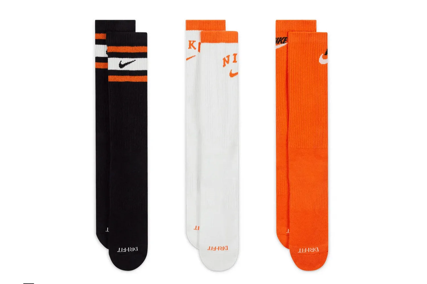 Everyday Plus Socks (3 Pair) - Socken - schwarz orange weiß - Unisex - Size: M - Nike - FashionsVida