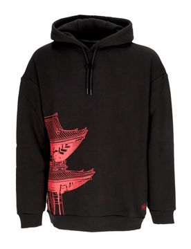 Felpa Cappuccio Uomo Bench Tokyo Over Hoodie Black/magenta