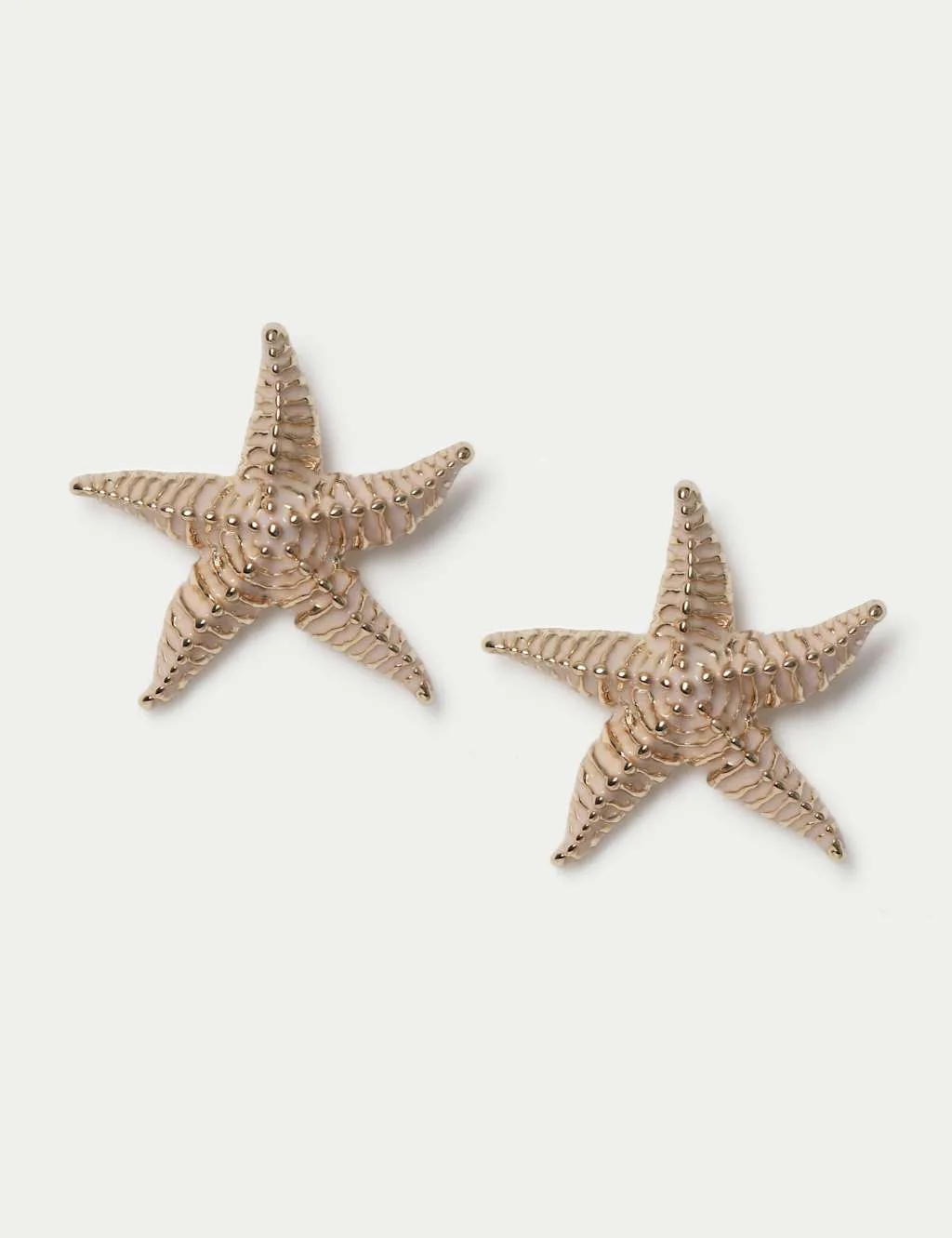 Mini Enamel Starfish Stud Gold female - M&S - FashionsVida
