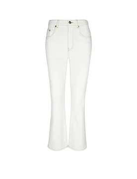 Jeans de corte acampanado blanco 26 - Tory burch - FashionsVida