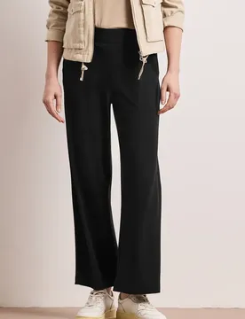 High Waist Wide Leg Hose im Loose Fit female Schwarz
