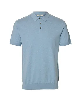 Poloshirt SLHBERG hellblau M herren - Selected - FashionsVida