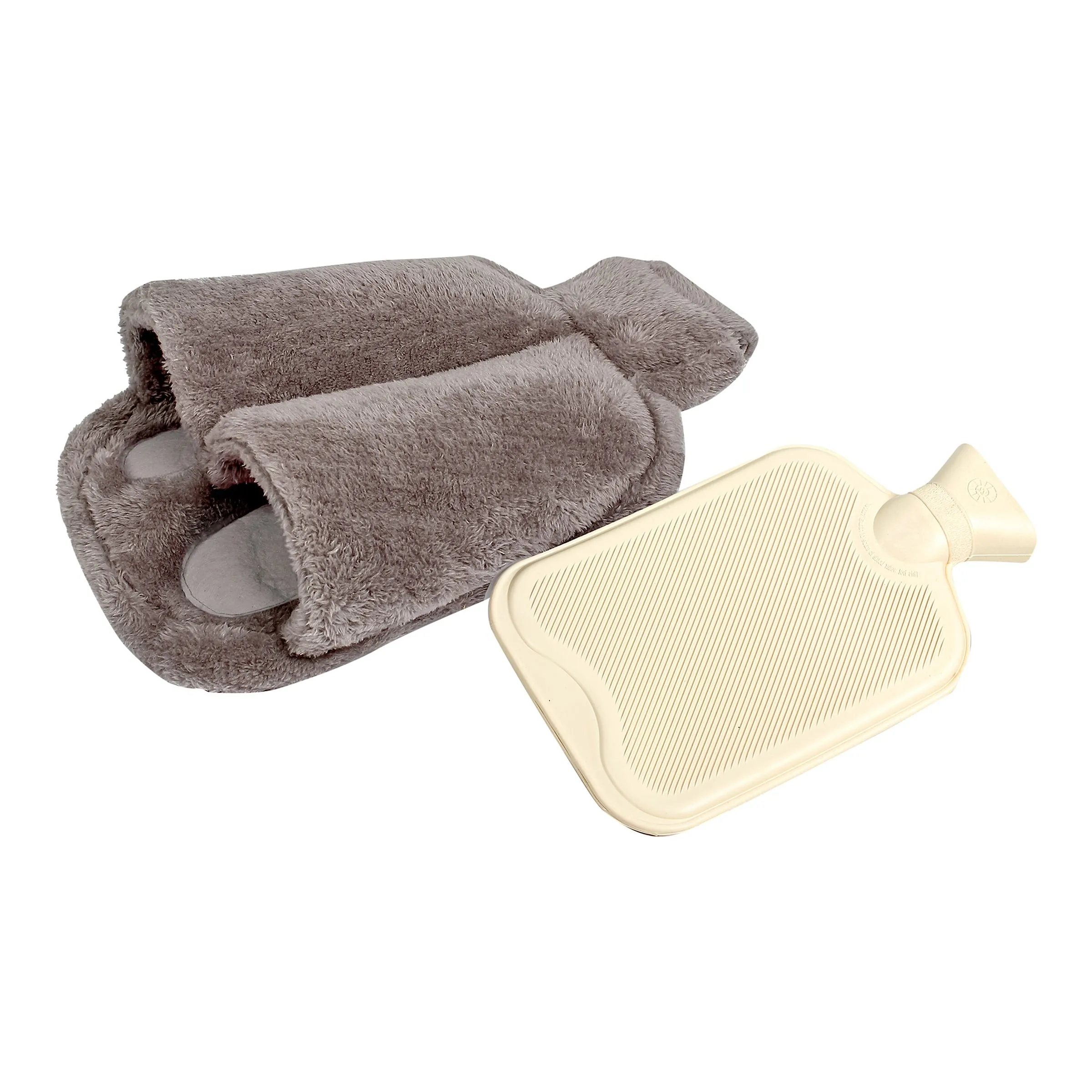 Fußwärmer inkl. Wärmflasche grau - Vital Comfort - FashionsVida