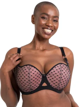 Womens Ck092106 Boost Heartbreaker Padded Balcony Bra - - Black - Size 30h - Curvy Kate - FashionsVida