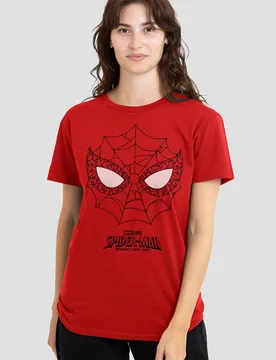 Women's Spiderman Brand New Day Web Icon T-Shirt, Red Size: Small - Red - Size: S - Marvel - FashionsVida