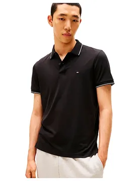 Polo A Maniche Corte Mw0mw37310 Black S - Tommy hilfiger - FashionsVida
