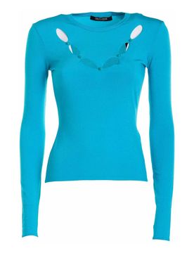 Maglione slim fit con borchie
