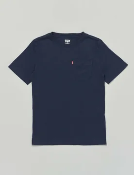 T-shirt Levi's blu mezza manica con taschino applicato al petto - Levis - FashionsVida
