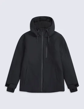 Laxx Mens Logo Waterproof Snow Jacket - Black - Animal - FashionsVida