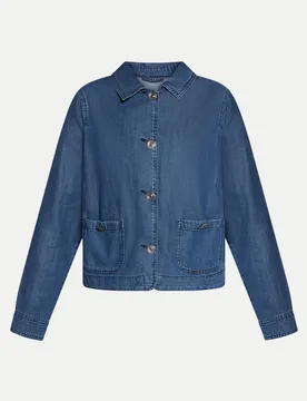 Jeansjacke mit aufgesetzten Taschen Blau 38 - Cartoon - FashionsVida