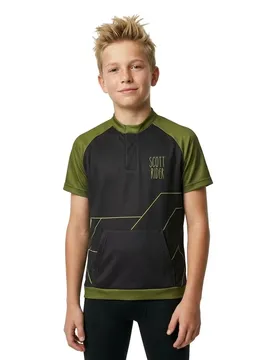 Maglia A Maniche Corte Rc Team Black / Fir Green