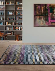 Muse Check Bright Woven Rug Multi