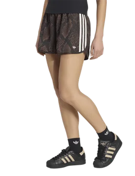 Snake Print Satin Shorts Donna - Pantaloncini Marrone - Taglia 38 - Raso 38 - Adidas - FashionsVida