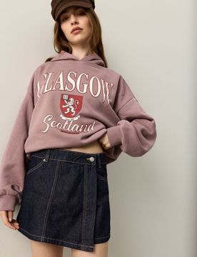 Gonne pantalone in denim - steel blue