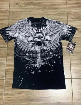 American Retro Goth Y2K Affliction Style Streetwear Tee Gothic Skull Cross Print Trendy Graphic T-shirts Men Clothing - Aliexpress - FashionsVida
