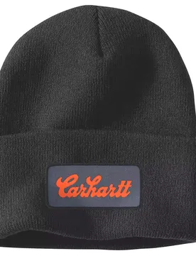 Bonnet Knit Cuffed Black One Size