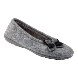 Hausschuh-Ballerina „Bärbel“ grau 37 Damen
