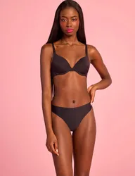Wired Microfibre T-Shirt Push-Up Bra (B-DD) Black female