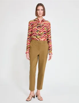 Pantalón recto de mujer cinta logo en la cintura - Lola Casademunt - FashionsVida